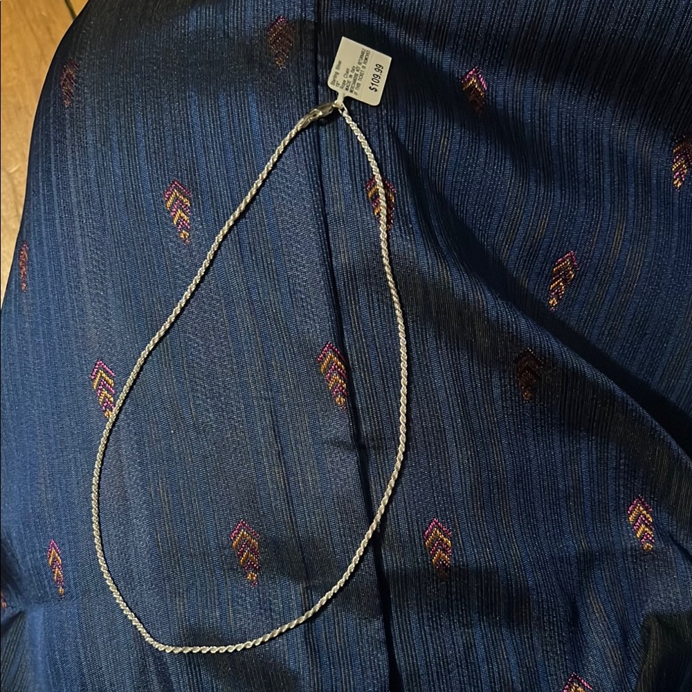 Silver Rope Chain Necklace